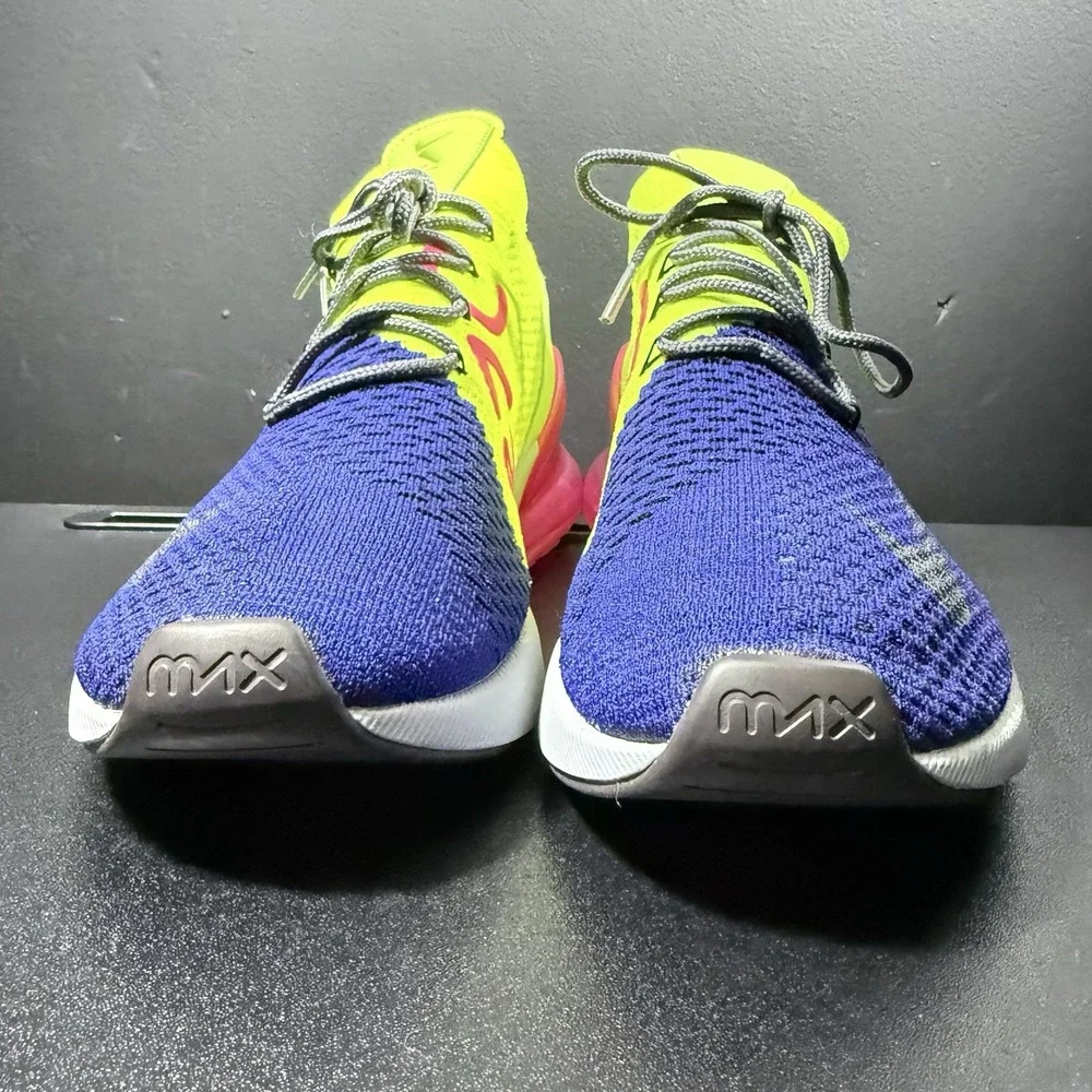 Nike Air Max 270 Flyknit Shoes Purple Volt Pink Mens Size 10 Shoe AO1023-501‎ - Picture 5 of 16